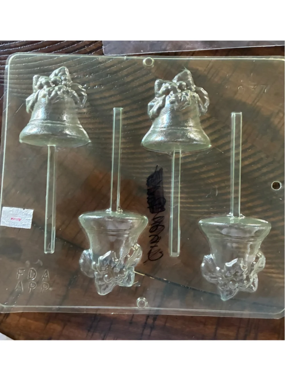 Vintage Make'n Mold Christmas Bakeware Candy Molds Set of 5 Clear